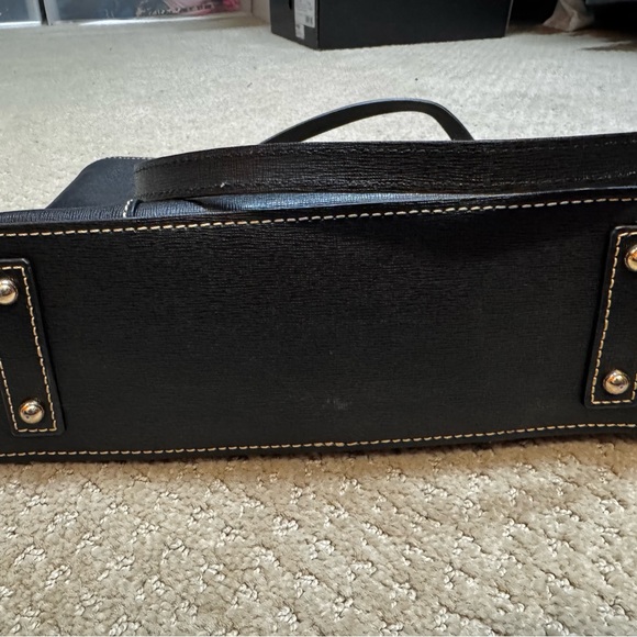 Dooney & Bourke Black Tote with Contrast Stitching - Picture 2 of 4